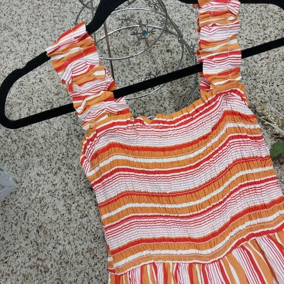 4394 Size Small UMGEE Orange Stripe Jumpsuit New With Tags. - Picture 2 of 5